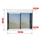 Ver imagem 6 de Janela Elite 2 Folhas Moveis com Persiana Integrada 140 X 120 Vidro Reflex