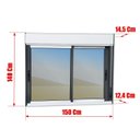 Ver imagem 6 de Janela Elite 2 Folhas Moveis com Persiana Integrada 140 x 150 Vidro Reflex Mix Preto Brimak