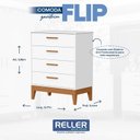 Ver imagem 7 de Quarto de Bebê Flip com Cômoda Gaveteiro Branco Acetinado com Colchão Ortobom – Reller