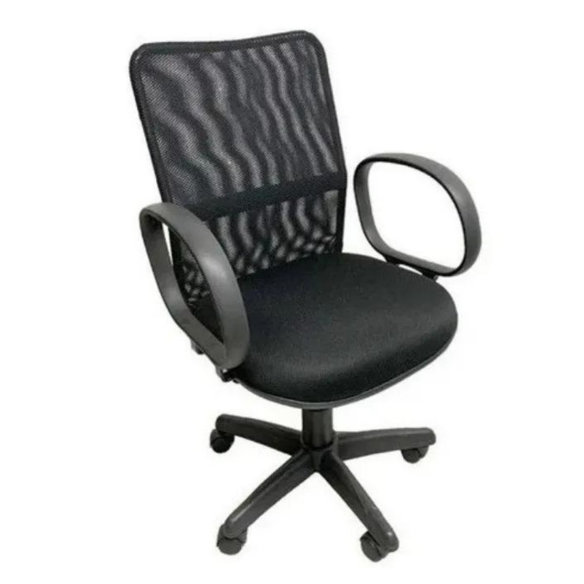 Cadeira Com Rodinhas Gamer Preta Telada Para Escola MadeiraMadeira