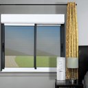 Ver imagem 1 de Janela Elite 2 Folhas Moveis com Persiana Integrada Correr com Motor e Controle Remoto 100 X 150 Vid
