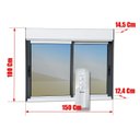 Ver imagem 6 de Janela Elite 2 Folhas Moveis com Persiana Integrada Correr com Motor e Controle Remoto 100 x 150 Vid