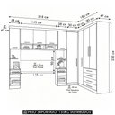 Ver imagem 3 de Guarda Roupa Casal Modulado Cp09 Taiga Branco/cinnamon L01 - Mpozenato