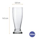 Ver imagem 4 de Copo para Cerveja Munich Vidro 200ml 12 Unidades - Nadir 7109