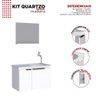 Kit Gabinete Quartzo Madeira p/ Banheiro COZIMAX - Branco - 3