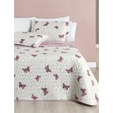 Ver imagem 4 de Cobre Leito Borboletas King 03 Peças Micropercal 200 Fios Dupla Face Rosa/marsala