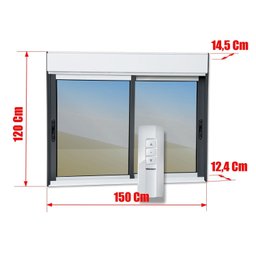 Janela Elite 2 Folhas Moveis com Persiana Integrada Correr com Motor e Controle Remoto 120 X 150 Vid - 6