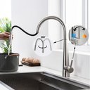Ver imagem 2 de Torneira Gourmet Monocomando para Cozinha Bancada Pia Aço Cromado Bica Alta Bico Extensível Flexivel