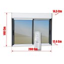 Ver imagem 6 de Janela Elite 2 Folhas Moveis com Persiana Integrada Correr com Motor e Controle Remoto 140 X 200 Vid