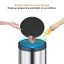 Ver imagem 4 de Lixeira Automática Redonda 50l com Sensor - Prática e Moderna Cor:preta