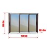 Janela Elite 3 Folhas Moveis Sequenciais 100 X 150 Vidro Reflex - 6