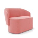 Ver imagem 1 de Sofá 2 Lugares Namoradeira Orgânica para Sala Malu Suede M11 - D'Rossi Cor Rose