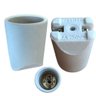 Kit 5 Soquetes de Porcelana Reto para Lâmpada Base E27 - 3