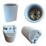 Kit 5 Soquetes de Porcelana Reto para Lâmpada Base E27 - 1