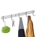 Ver imagem 6 de Suporte Embralumi Cabide 5 Ganchos Pendurar Multiuso Parede Aço Inox