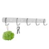 Suporte Embralumi Cabide 5 Ganchos Pendurar Multiuso Parede Aço Inox - 2