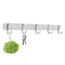 Ver imagem 2 de Suporte Embralumi Cabide 5 Ganchos Pendurar Multiuso Parede Aço Inox