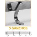 Ver imagem 4 de Suporte Embralumi Cabide 5 Ganchos Pendurar Multiuso Parede Aço Inox