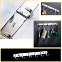 Ver imagem 3 de Suporte Embralumi Cabide 5 Ganchos Pendurar Multiuso Parede Aço Inox