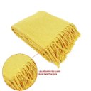 Ver imagem 2 de Manta para Sofá Decorativa 100% Algodão:amarelo