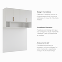 Ver imagem 7 de Ponte Modulada Cabeceira Aérea Casal 4 Portas 150cm 100% MDF Clean Altezza