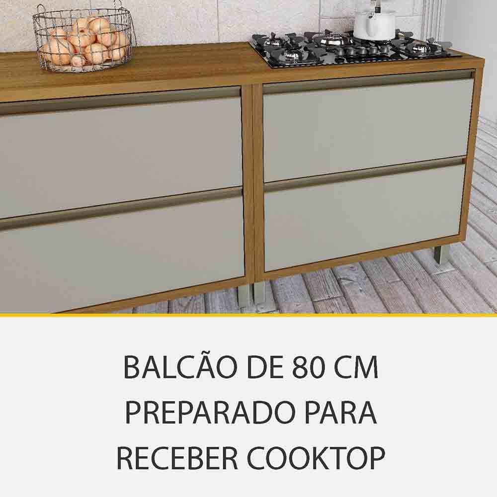 Cozinha 06 Pçs Ripado Nesher Baronesa Gourmet 100% Mdf - 5