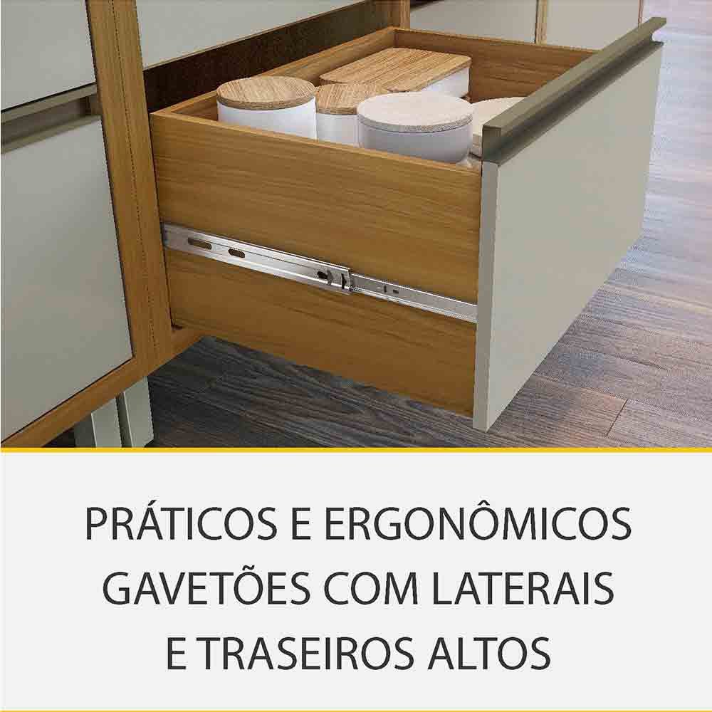 Cozinha 06 Pçs Ripado Nesher Baronesa Gourmet 100% Mdf - 10