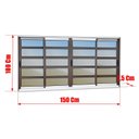 Ver imagem 6 de Janela Elite com Travessas 4 Folhas Moveis 100 X 150 Vidro Reflex