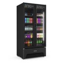 Ver imagem 1 de Refrigerador Expositor Vertical Bebidas Duas Portas Vidro 691L VB70AH All Black 220V - Metalfrio