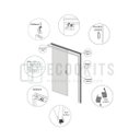 Ver imagem 3 de Kit Porta de Correr Eucalipto 2,00m com Puxador sem Porta Ecookits
