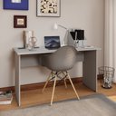 Ver imagem 2 de Mesa Retangular New City Pé Painel 135 cm Cinza Cristal Gebb Work