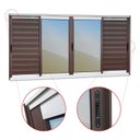 Ver imagem 1 de Veneziana Elite 6 Folhas Moveis 120 x 240 Vidro Reflex Mix Corten Brimak