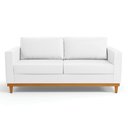 Ver imagem 4 de Sofá 03 Lugares Juliette Corino Branco Base Madeira Castanho