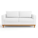 Ver imagem 4 de Sofá 3 Lugares Juliette Corino Branco Base Madeira Castanho