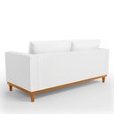 Ver imagem 5 de Sofá 03 Lugares Juliette Corino Branco Base Madeira Castanho