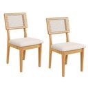 Ver imagem 6 de Kit Mesa de Jantar Orgânica Ripada 6 Lugares Tampo em MDF com Cadeiras Estofadas 160cm Dalla Costa
