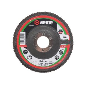 Disco Flap Aeme Prime Fibra Angular Óxido de Alumínio 4.1/2" (115mm) 10 Unidades