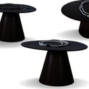 Ver imagem 2 de Mesa Cone Redonda Orgânica em Ébano 160cm