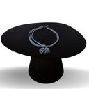 Ver imagem 3 de Mesa Cone Redonda Orgânica em Ébano 160cm