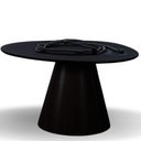 Ver imagem 1 de Mesa Cone Redonda Orgânica em Ébano 160cm