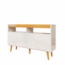 Ver imagem 5 de Buffet Aparador Intense 4 Portas 2 Nichos Retrô Balcão Sala e Escritório Cantinho do Café - Off/nature