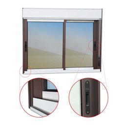 Janela Elite 2 Folhas Moveis com Persiana Integrada 120 X 120 Vidro Reflex - 2