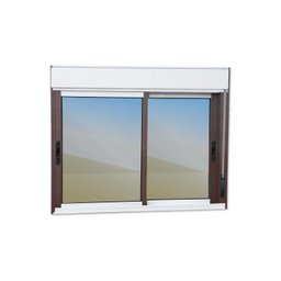 Janela Elite 2 Folhas Moveis com Persiana Integrada 120 X 120 Vidro Reflex - 3
