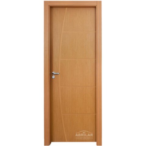 Kit Porta com Batente Decorada Mogno Pintura UV Direita - 210x80