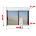 Ver imagem 6 de Janela Elite 2 Folhas Moveis com Persiana Integrada Correr com Motor e Controle Remoto 100 X 200 Vid