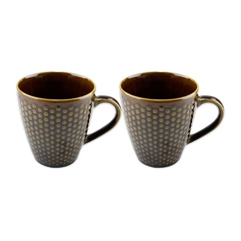 Jogo de 2 Canecas Puntato Fine em Cerâmica 345ml - Lhermitage