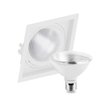 Kit 16 Spot Embutir Quadrado Recuado Par30 Branco + Lâmpada Led 10w 2700k - 1