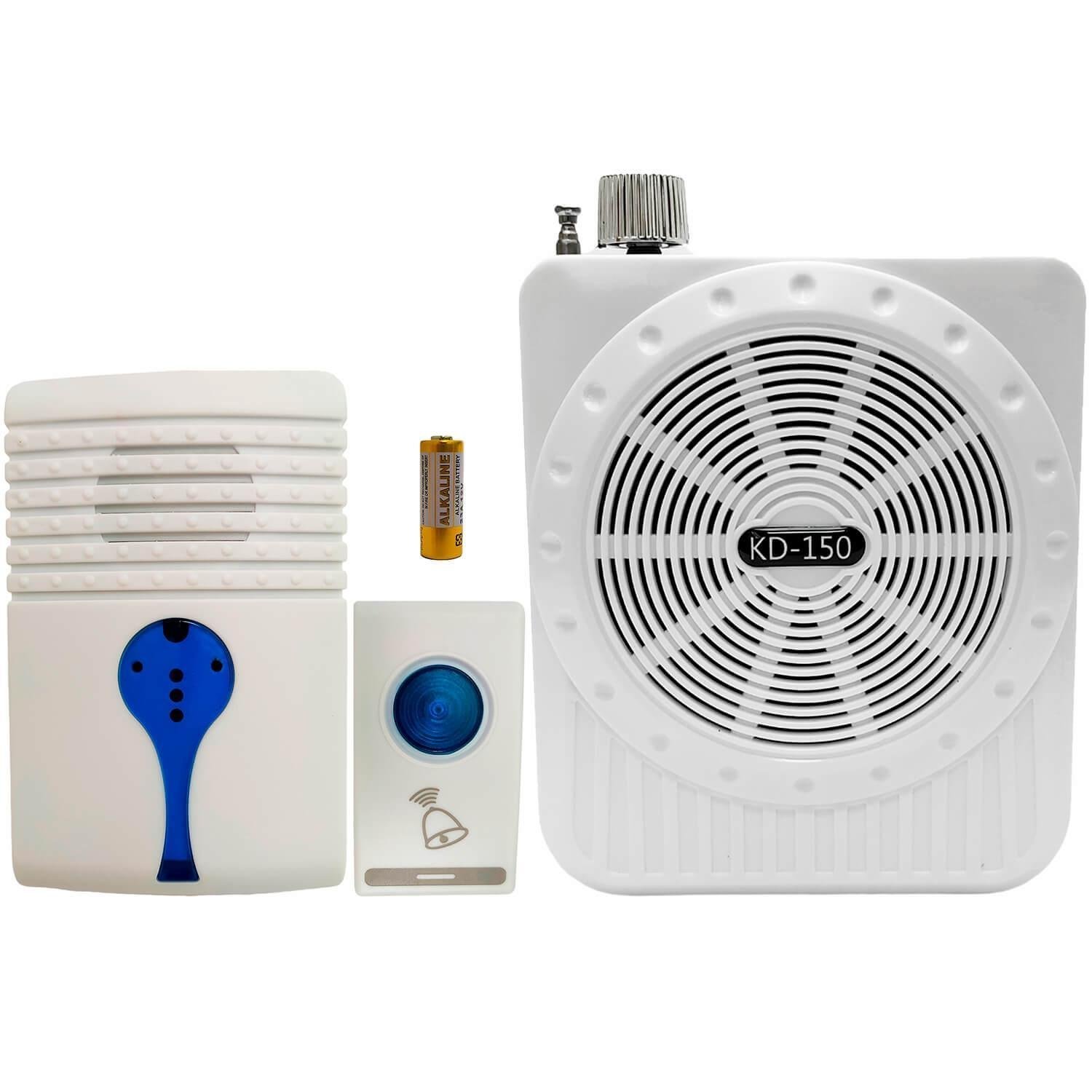 Campainha Sem Fio Wireless Tomada E Pilha Bivolt Automática 100 Mts ...