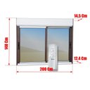 Ver imagem 6 de Janela Elite 2 Folhas Moveis com Persiana Integrada Correr com Motor e Controle Remoto 140 X 200 Vid