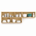 Ver imagem 3 de Armário Aéreo Duplo 100% MDF 2 Portas 200cm Carménère Amêndoa / Off White Ronipa